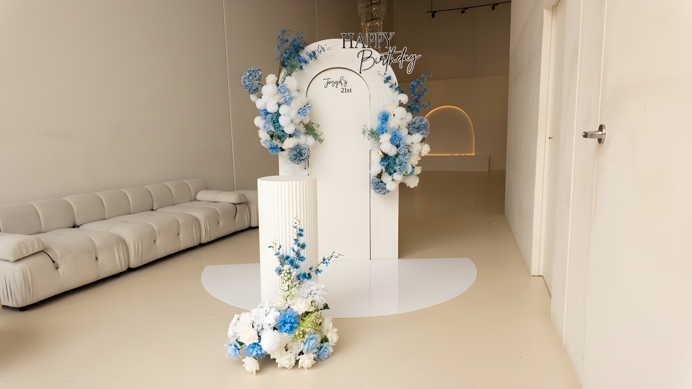 Birthday Male floral backdrop